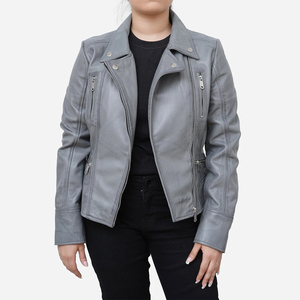 Veste en cuir pour femmes haut de gamme authentique Design personnalisé pour l'automne/hiver Respirant Meilleure qualité pour l'extérieur Brut - Product Image 5