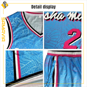 Maillots de basket-ball d'été de qualité supérieure, designs personnalisés, respirants, séchage rapide, vêtements de sport grande taille, shorts imprimés avec logo - Product Image 6
