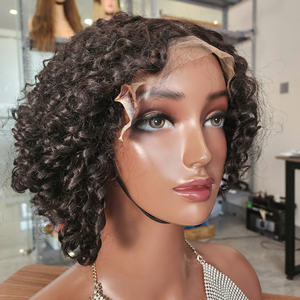 Extensions de cheveux humains vierges birmans, cheveux vietnamiens bruts doublement étirés, closure 5x5, styles Deep Wave et Kinky Curl, transparentes - Product Image 3