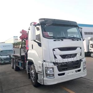 شاحنة إيسوزو جيجا 6×4 ذات سطح مسطح للقطر مع رافعة قابلة للطي بحمولة 12 طن للإنقاذ في حالات الطوارئ وتنظيف الطرق - Product Image 3