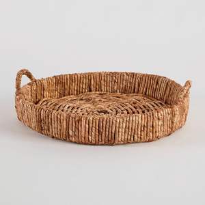 Juego de bandejas de ratán Bandeja de servicio tejida de mimbre Bandeja de servicio de fruta de agua trenzada Bandeja de servicio de ratán tejida Venta caliente de la India - Product Image 6