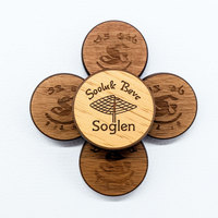 Cadeau écologique unique Cadeaux de club de sport Logo personnalisé Marqueur de balle en bois de golf gravé