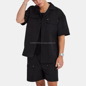 Precio al por mayor Conjunto de dos piezas para hombre con logotipo personalizado Nuevo estilo Conjunto de dos piezas para hombre con bolsillos Disponible en todos los colores, tallas y opciones de tela personalizadas - Product Image 3
