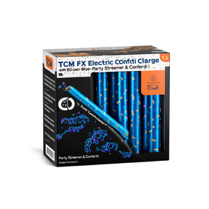 Lanzador de Confeti Eléctrico TCM FX de 80 cm, Azul Oscuro - Serpentinas y Confeti para Fiestas - Product Image 3