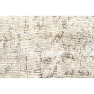 Tapis turc vintage 3,7x3,7 pieds, tapis rond persan en laine blanche - Product Image 5