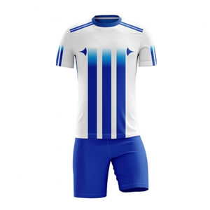 Ensemble d'uniformes de football personnalisables-Tissu 100% polyester léger et respirant avec couleurs et logo personnalisés - Product Image 3