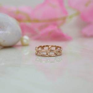 2025 véritable 925 argent Sterling or Rose chaîne lien anneau femmes alliance 925 argent Sterling minimaliste moderne bijoux - Product Image 6