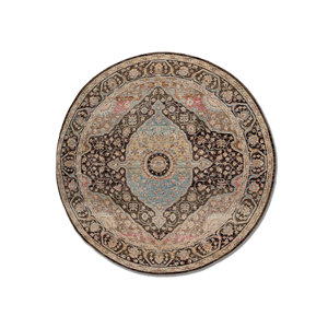 Someplace Time Beige <b>Brown</b> Large Area Hand Knotted Afghan <b>Wool</b> Rugs Classic Medallion Flat Weave Technique for Teen Home - Product Image 1