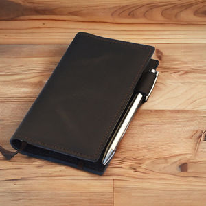 ปกสมุดโน๊ตหนังแท้แบบเติมได้ทำด้วยมือสมุดโน๊ตสำหรับเขียนหนังวัวงานทำมือ - Product Image 6