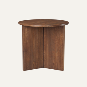 Table d'appoint en bois cannelé Aurelia pour le salon - Product Image 1