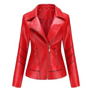 Manteau d'hiver pour femmes avec veste en cuir de style explosion Nouvelles dames Short Denim Lapel Outwear Fashion Trend Tops - Product Image 4