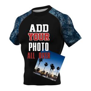 Alta calidad Rashguard Men Compression Fit MMA BJJ No Gi Training Top Tela de secado rápido OEM Factory - Product Image 1