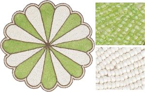 Napperon en perles de verre de pin vert grand topper de Table basse pour noël nouvel an anniversaire Thanksgiving décor de table festif - Product Image 2