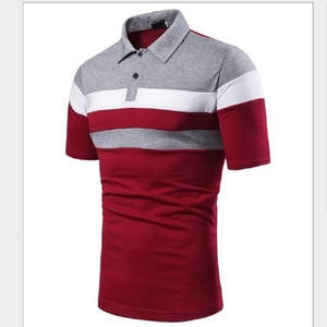 Chemises et T-shirts à manches courtes en coton tricoté rayé 100 % pour hommes, personnalisables OEM – Anti-boulochage, coupe ample, personnalisable - Product Image 5