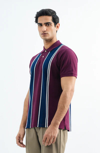 Breathable Printed Casual Men's Shirt Knitted 100% Cotton Quick Dry Anti-shrink Solid Color Short Sleeve Golf Huzaifa Products - Product Image 3