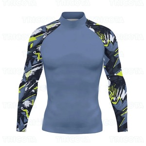 Maillot de bain de surf à manches longues pour homme UPF 50 anti-UV Rash Guard Maillot de bain de plage Protection UV Collants et chemise - Product Image 2