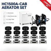 Kit d'aération complet AC HC1500A, type armoire, système d'aération pour étang avec 10 diffuseurs et 10 tubes pour étang jusqu'à 5 acres, aquaculture