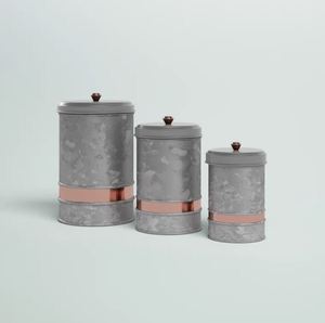 Tarro de Metal galvanizado, contenedor de cocina, especies de alimentos, contenedor de almacenamiento de frutas secas, tarro, hogar, Hotel, restaurante, Decoración de cocina - Product Image 1