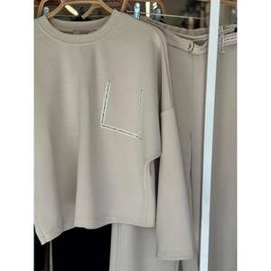 Conjunto de Traje Modal a Rayas para Mujer con Detalle de Cinturón 10234 - Product Image 1