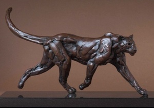 Cast bronzo statua di tigre animale scultura ornamento per la decorazione della casa in metallo artigianato prodotto - Product Image 2