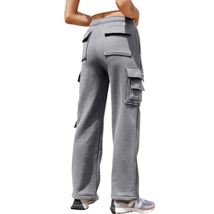 Wholesale Women's <b>Cargo</b> Sweatpants Custom Design Fashionable Breathable Quick Dry Windproof Loose Fit <b>High</b> Quality Elastic <b>Waist</b> - Product Image 2