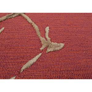 Alfombra de Lana y Viscosa Tejida a Mano Genesis, Diseño Abstracto Rojo Naranja para Decoración de Sala de Estar, Pasillo, TNQ-4390, Alfombra para Sala de Estar - Product Image 3