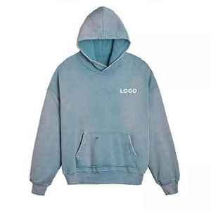 OEM Pull à capuche vintage en coton lavé à l'acide brodé sur mesure pour hommes Sweat à capuche surdimensionné pour l'hiver - Product Image 4