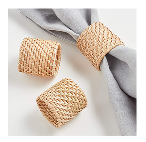 Rond de serviette écologique Restaurant Table boucle main osier haute qualité fête mariage fournitures pour Table à dîner - Product Image 6