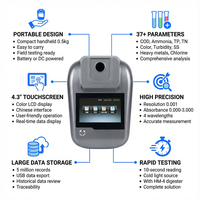 Analyseur de qualité de l'eau multi-paramètres portable Chemins MPS P5 avec écran tactile de 4,3 pouces, test du pH et de l'ammoniac