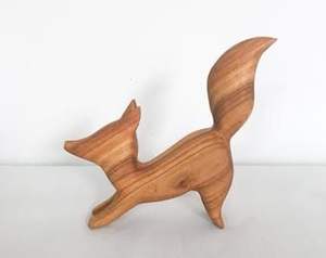 Handmade Natural Wood Cat Ornament Carved Kitten Figurine Model Home Decor Hand-Crafted Wooden Feline Sculpture - Product Image 3