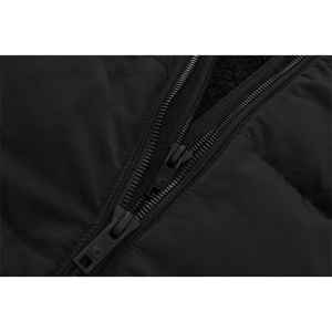 Blouson matelassé surdimensionné personnalisable avec col montant, style streetwear, séchage rapide, 100% coton, vêtement d'extérieur d'hiver - Product Image 6