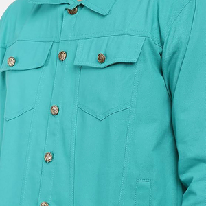 Nuevas Chaquetas vaqueras de estilo informal de manga larga para hombre, Chaquetas vaqueras cómodas y elegantes para hombre, Chaquetas vaqueras de calidad con cuello levantado - Product Image 4