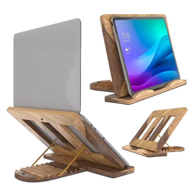 Top Adjustable Foldable Laptop and Tablet Stand for Desk Portable Stand for iPad 10.2 11.6 12.5 13.3 Inch Notebook and Computer