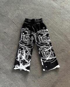 Pantalones Deportivos Holgados de Felpa Francesa 100% Algodón de 500 Gsm con Logotipo Personalizado, Pantalones Deportivos Vintage con Estampado Serigrafiado para Hombre - Product Image 2