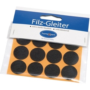 Deslizadores de Fieltro Marrón Autoadhesivos de 22 mm, 12 Piezas por Tarjeta, Accesorios para Pisos - Product Image 1