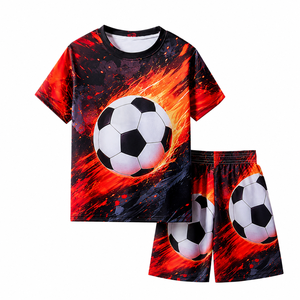 Ensemble d'uniformes de football personnalisés pour enfants, maillot et short de football pour jeunes, kit d'entraînement sublimé pour équipes, fabricant OEM - Product Image 1
