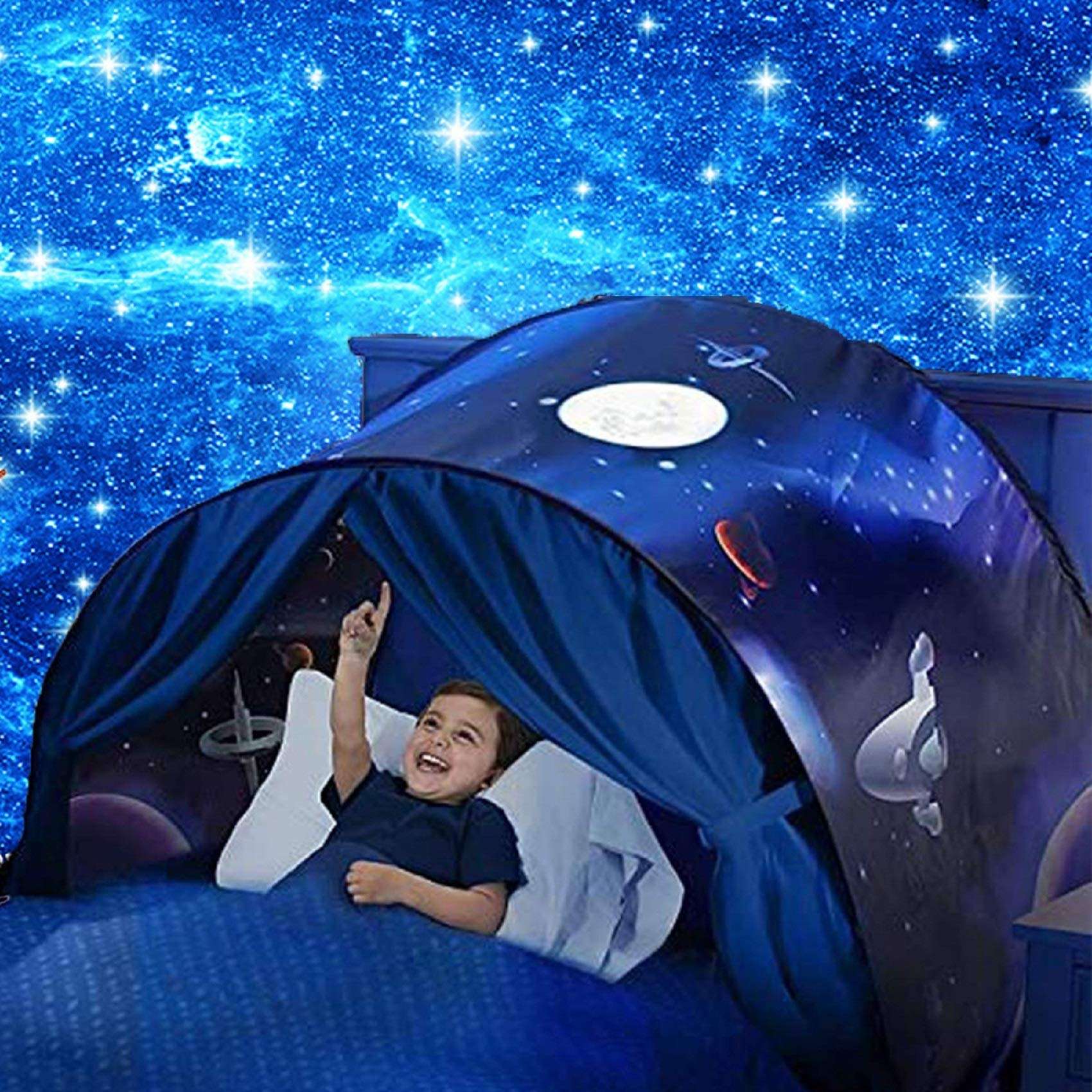 Bed Tent Kids Castle LOAOL Kids Play Tent With Star Lights, Large