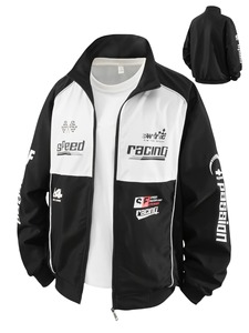 Chaqueta de poliéster estampada a prueba de viento de moda Unisex, ropa de motocicleta de carreras al aire libre de manga larga para primavera y otoño - Product Image 2