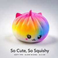 Jouet sensoriel licorne arc-en-ciel souple et moelleux, anti-stress, kawaii, pour le bureau