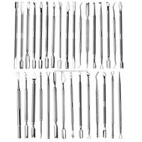 Pousse-cuticules professionnel Kaneka Enterprises en acier inoxydable durable, double extrémité, double tête, réutilisable, outil de manucure, nettoyage des ongles