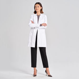 Bata de Laboratorio de Tela Ligera y Transpirable para Médico o Enfermera, Uniforme Blanco Simple para Unisex, Diseño Básico y Elegante - Product Image 2