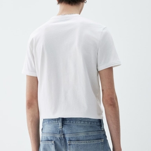 T-shirt pour homme en coton 100% de haute qualité, col rond, surdimensionné, tricoté, polyester/coton, logo OEM personnalisé imprimé - Product Image 4