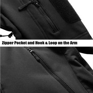 Diseño de logotipo personalizado Venta caliente Custom High Street Nuevo estilo Cómodo Color negro Cremallera Chaqueta Softshell para hombres - Product Image 6