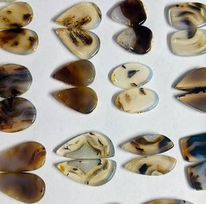 Alta calidad de Grado Superior InfinityStones Natural Montana ágata cabujón corte par de piedras preciosas sueltas de Rajasthan 3-6mm - Product Image 2