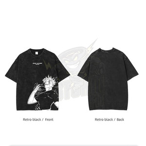 Washed <b>Vintage</b> Men's T-Shirts Oversized Short Sleeve <b>Tees</b> for Men Retro Streetwear <b>Graphic</b> <b>Tee</b> Casual Stylish Anime Fashion - Product Image 4