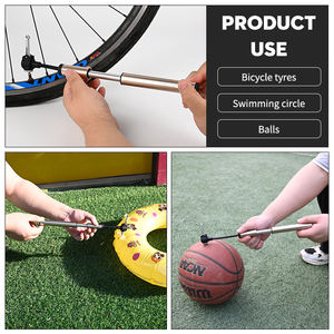 BAIMEI pompa udara sepeda gunung, pompa udara tangan sepeda gunung Mini portabel paduan dengan pengukur Psi - Product Image 5