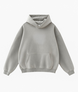 Sudadera Vintage de gran tamaño con capucha 100% de algodón con capucha lavada sin cordón, ropa de calle desteñida por el sol para el invierno - Product Image 2