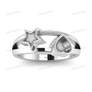 2025 5mm coeur étoile lunette mignon résine Design 925 argent Sterling 2025 bague réglage bijoux en gros éternité cadeau plaqué breloques - Product Image 2