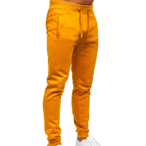 Pantalones de chándal personalizados para hombre, pantalones de chándal con bolsillo y cintura alta con cordón, patrón apilado de tela de algodón, estilo Hip Hop - Product Image 1