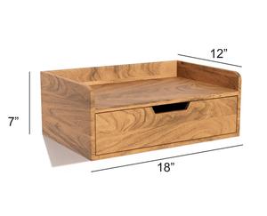 Estante de Pared Compacto de Madera Maciza de Primera Calidad con Cajón de Almacenamiento para Dormitorio, Sala de Estar, Oficina y Uso en Interiores del Hogar - Product Image 3